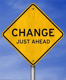 Change Just Ahead Road Sign Image